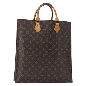 LOUIS VUITTON Monogram Sac Plat Hand Bag M51140 LV Auth 154800